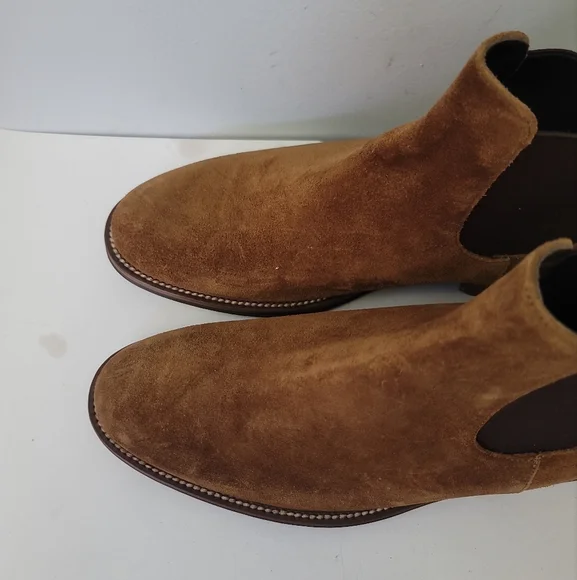 To Boot New York Shelby II Mid Brown Suede Chelsea Boot